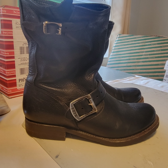 Frye Dark Leather Sole Boots - Picture 2 of 8